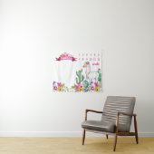 Tenture Llama et Cactus Floral Photo de bébé à l'occasion  (En situation (horizontale))