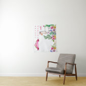 Tenture Llama et cactus floral Photo d'étape du nom de béb (En situation)