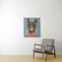 Llama ornée - Brown