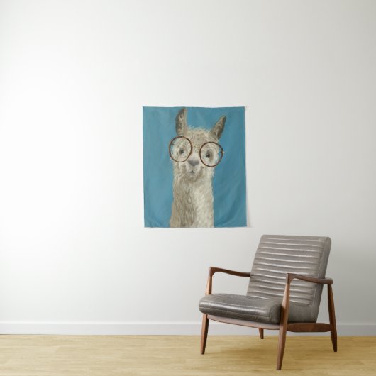 Tenture Llama Spécifications - Lunettes rondes (En situation)