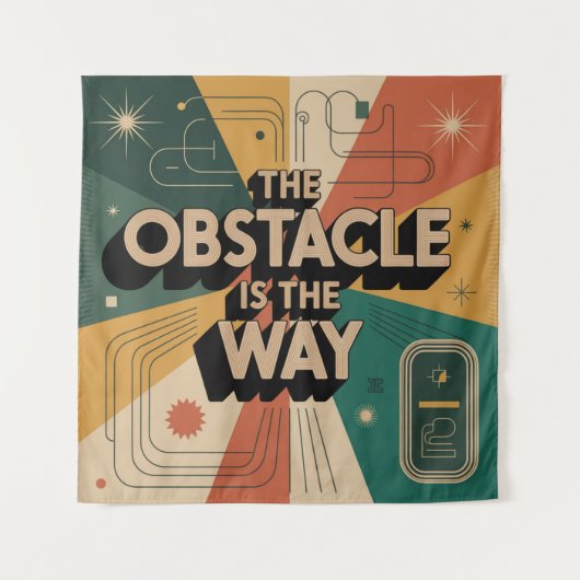 Tenture L'obstacle est le chemin (Devant)