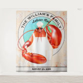 Tenture Lobster Chef Fruits de mer Contexte de l'événement (Devant)