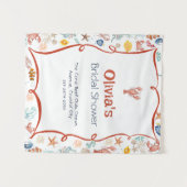 Tenture Lobster She Is a Catch Bridal Shower Banner (Devant (Horizontal))