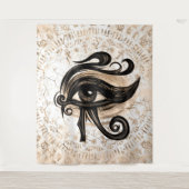 Tenture L'OEil égyptien d'Horus - Art numérique de Wadjet (Devant)