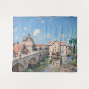 Tenture L'œuvre d'Alfred Sisley - Le Pont de Moret