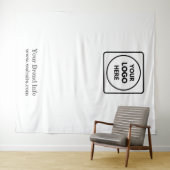 Tenture Logo Blanc | Marque de Photo Professionnelle (En situation (horizontale))