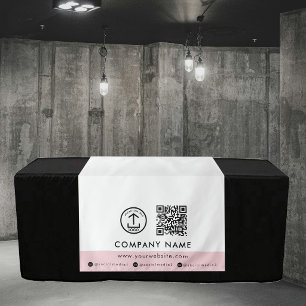 Tenture Logo Code QR Rose Vendeur Événement Expo Chemin de
