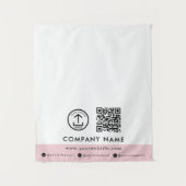 Tenture Logo Code QR Rose Vendeur Événement Expo Chemin de (Devant)