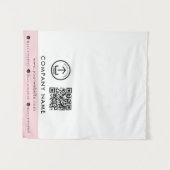 Tenture Logo Code QR Rose Vendeur Événement Expo Chemin de (Devant (Horizontal))