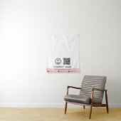 Tenture Logo Code QR Rose Vendeur Événement Expo Chemin de (En situation)