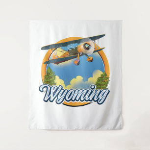 Tenture logo de dessin animé du Wyoming