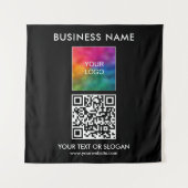 Tenture Logo de la partie du séminaire personnalisé Code Q (Devant)