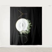 Tenture Logo de la société de couronnes pour fête de fin d (Devant)