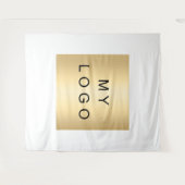 Tenture logo de l'entreprise couleur de marque personnalis (Devant (Horizontal))