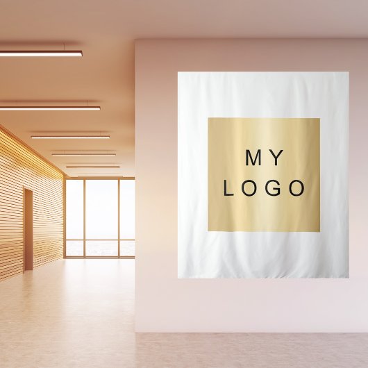 Tenture logo de l'entreprise couleur de marque personnalis