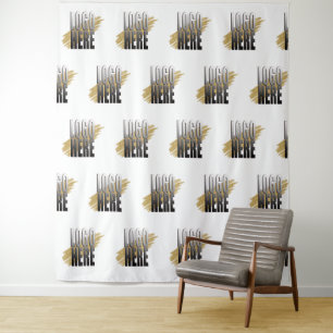 Tenture Logo de l'entreprise professionnelle sur fond blan