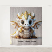 Tenture "Logo de mascotte de dragon" (Devant)
