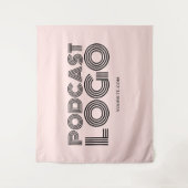 Tenture Logo de podcast moderne rose pastel (Devant)