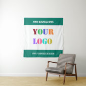 Tenture Logo de société personnalisée et Modèle de tapisse (En situation)