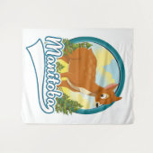 Tenture Logo de voyage du Manitoba Canada (Devant (Horizontal))