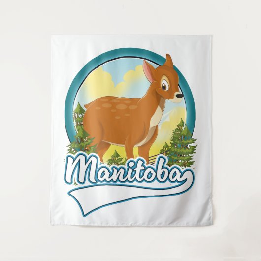 Tenture Logo de voyage du Manitoba Canada (Devant)