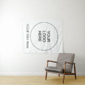 Tenture Logo d'entreprise Ajouter du texte ici Modèle Pers (En situation (horizontale))