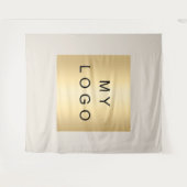 Tenture Logo d'entreprise beige (Devant (Horizontal))