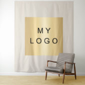 Tenture Logo d'entreprise beige (En situation)