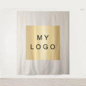 Tenture Logo d'entreprise beige (Devant)