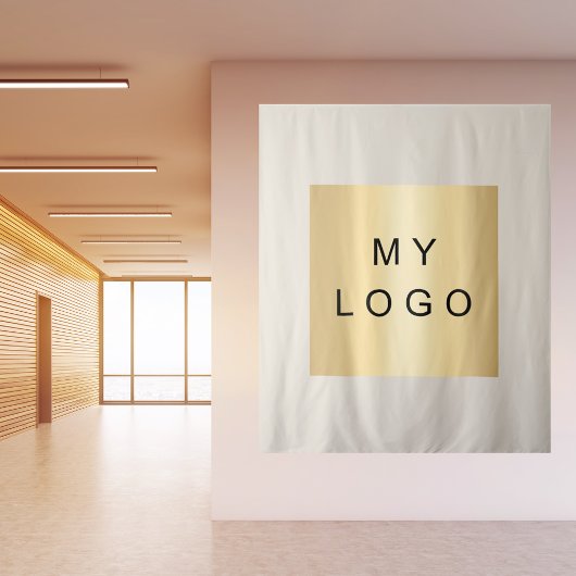 Tenture Logo d'entreprise beige