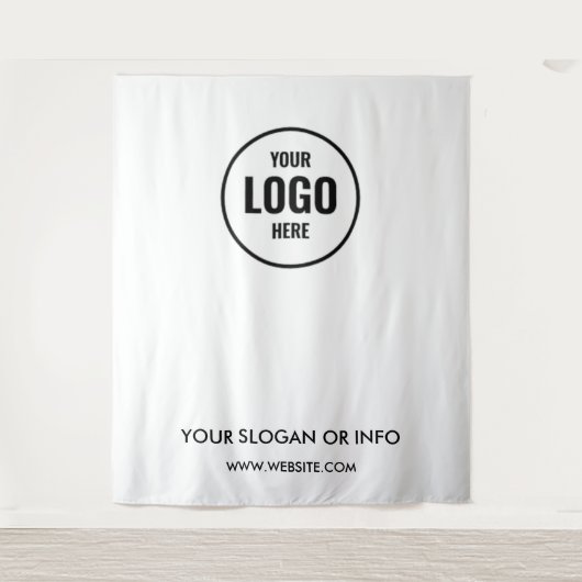 Tenture Logo d'entreprise | Dossier photo blanc profession (Devant)