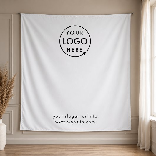 Tenture Logo d'entreprise | Fond blanc professionnel pour