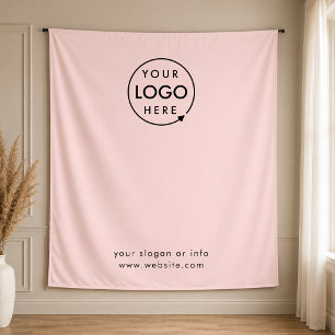 Tenture Logo d'entreprise   Fond de photo rose blush