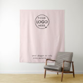 Tenture Logo d'entreprise | Fond de photo rose blush (En situation)