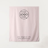 Tenture Logo d'entreprise | Fond de photo rose blush (Devant)