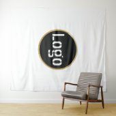 Tenture Logo d'entreprise | Fond photo blanc professionnel (En situation (horizontale))