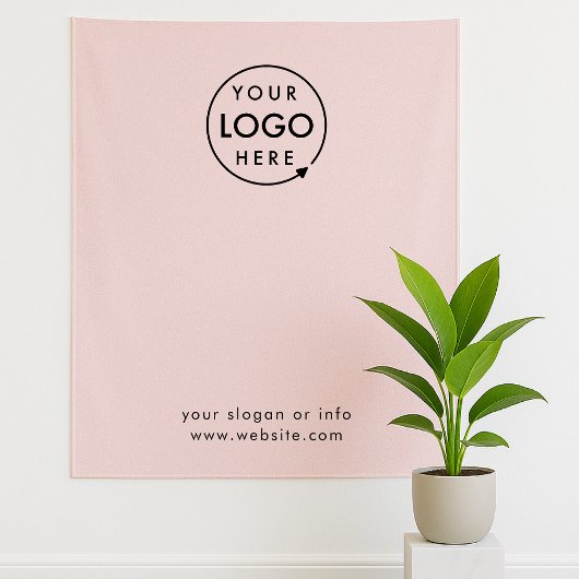 Tenture Logo d'entreprise | Fond photographique rose blush