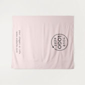 Tenture Logo d'entreprise | Fond photographique rose blush (Devant (Horizontal))