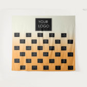 Tenture Logo d'entreprise moderne Orange Ombre Fair Backdr (Devant (Horizontal))