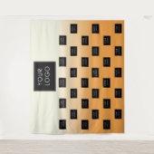 Tenture Logo d'entreprise moderne Orange Ombre Fair Backdr (Devant)