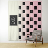 Tenture Logo d'entreprise moderne Pink Ombre Fair Backdrop (En situation)