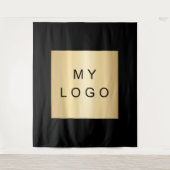 Tenture Logo d'entreprise noir (Devant)