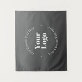 Tenture Logo d'entreprise ou design & texte modifiable (Devant)