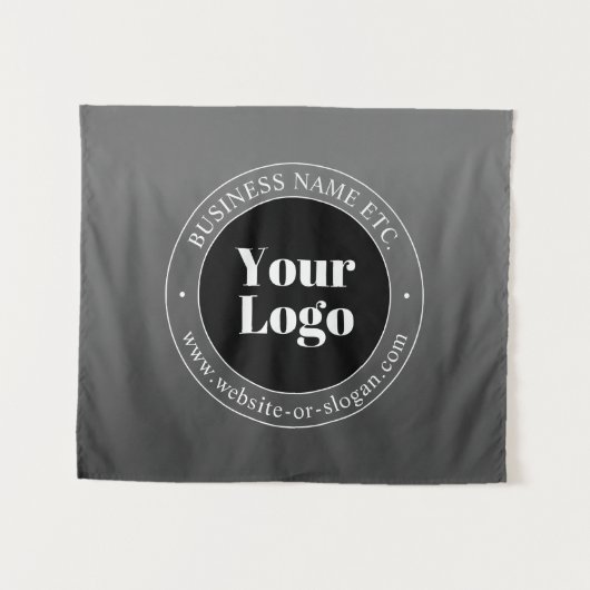 Tenture Logo d'entreprise ou design & texte modifiable (Devant (Horizontal))