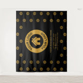 Tenture Logo d'entreprise personnalisé Evénement d'affaire (Devant)