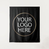 Tenture Logo d'entreprise personnalisé professionnel noir (Devant)