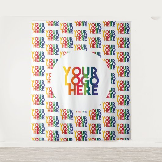 Tenture Logo d'entreprise simple blanc (Devant)