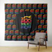 Tenture Logo d'entreprise simple en noir (En situation (horizontale))