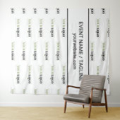 Tenture Logo d'entreprise Texte personnalisé Répétition en (En situation (horizontale))