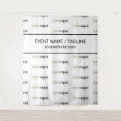 Tenture Logo d'entreprise Texte personnalisé Répétition en (Devant)